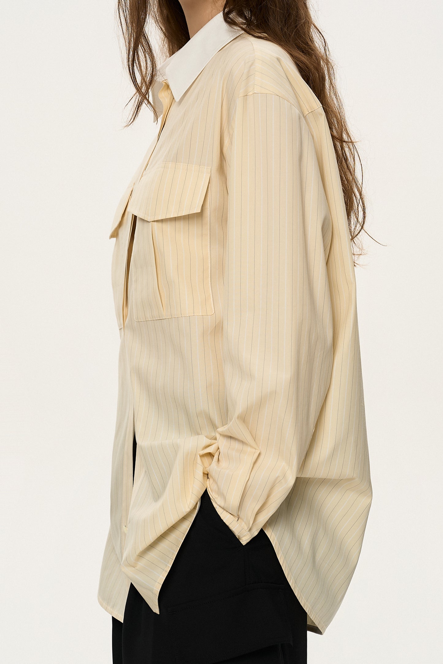 Contrast Collar Shirt