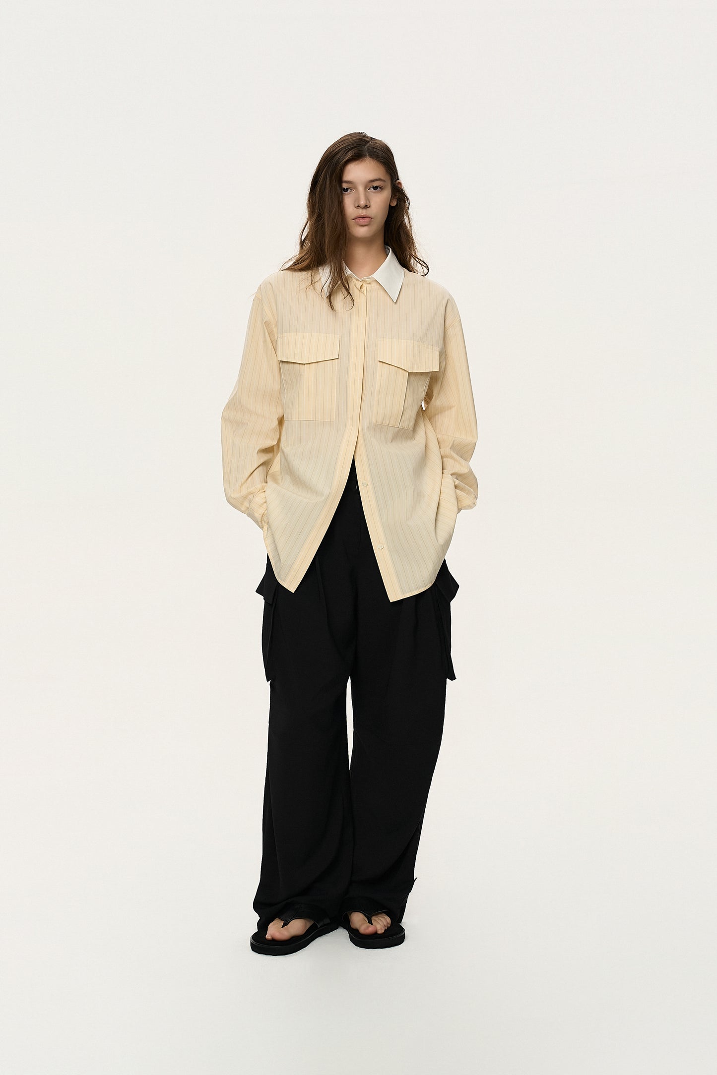 Contrast Collar Shirt