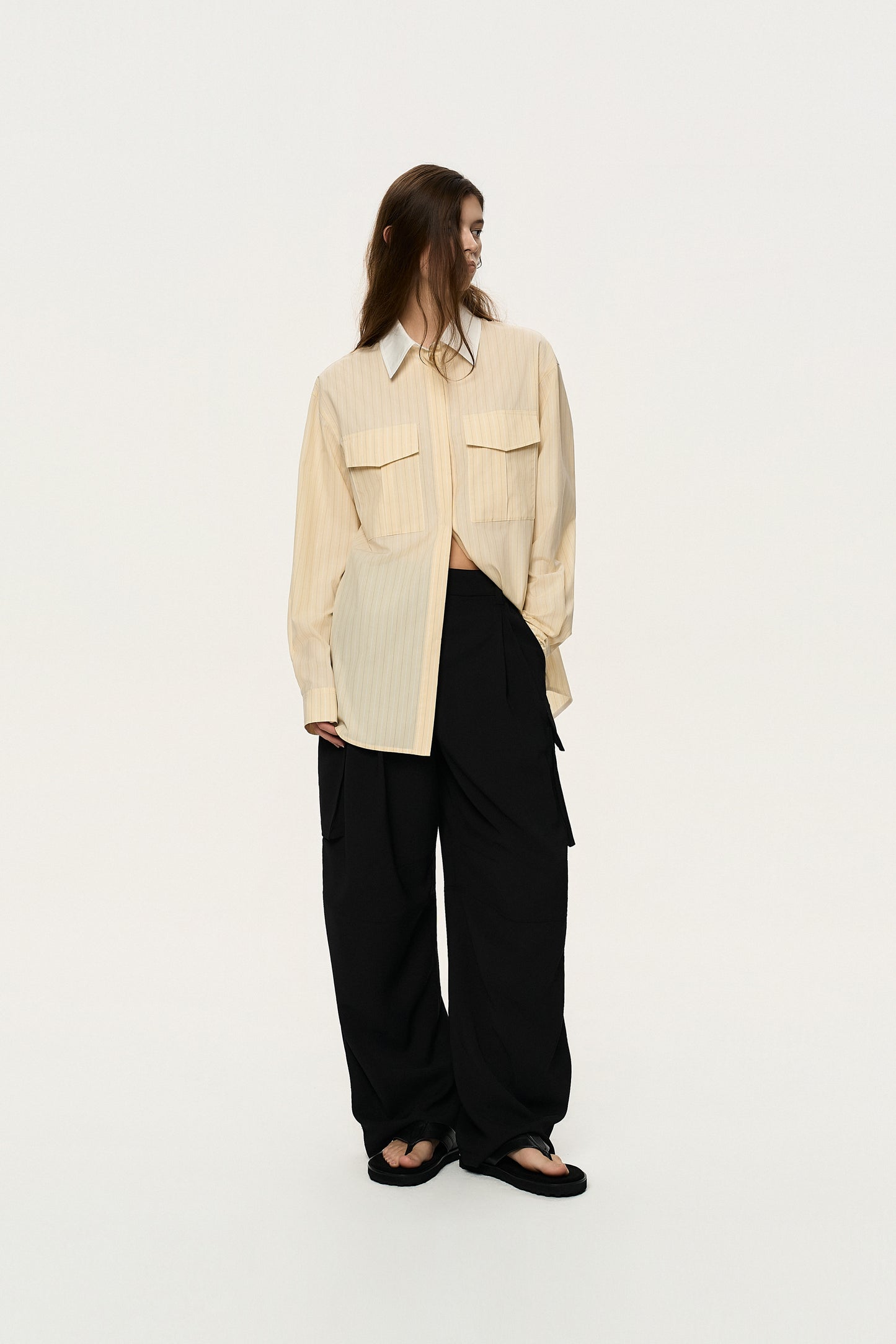 Contrast Collar Shirt