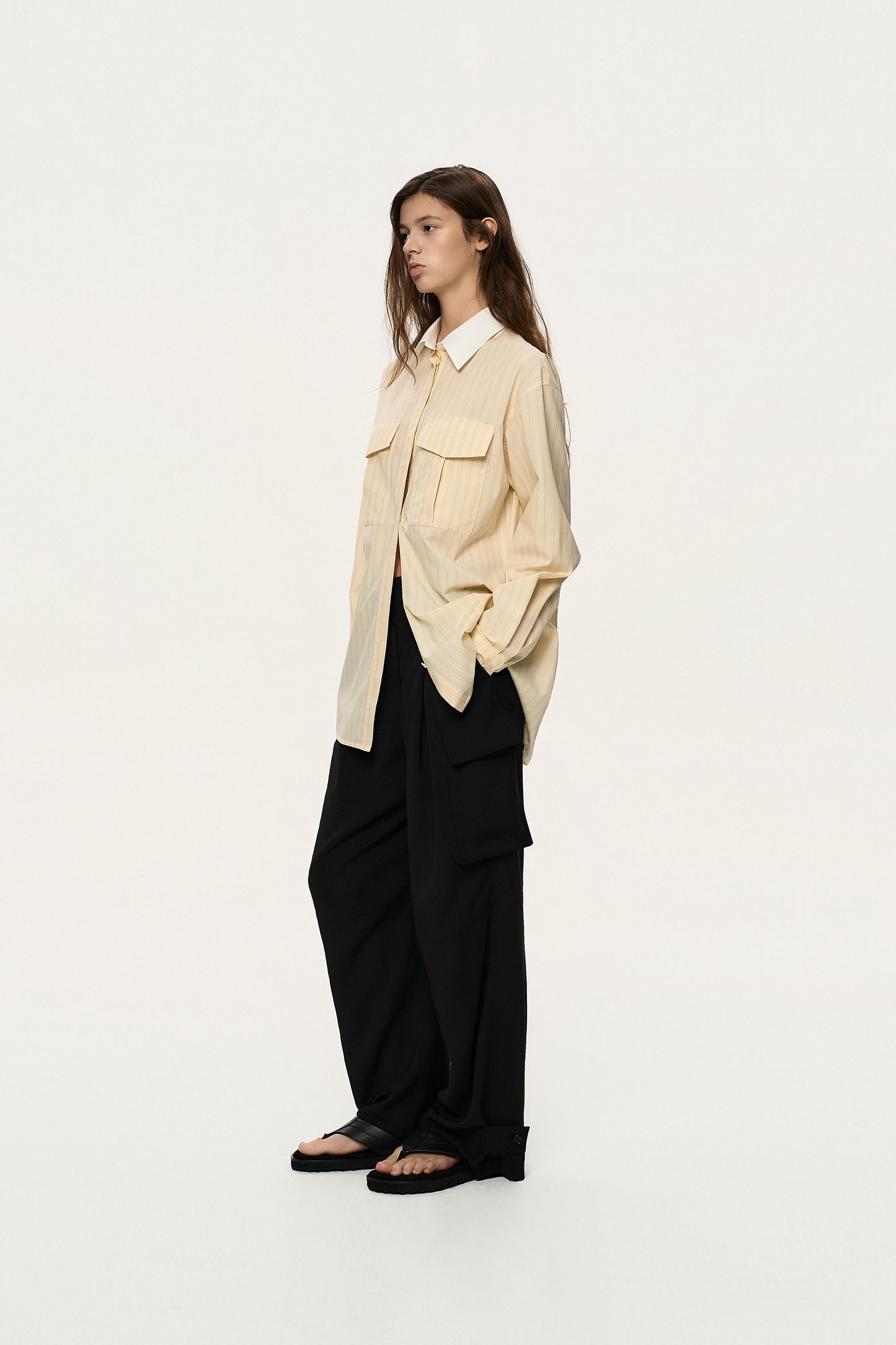 Contrast Collar Shirt