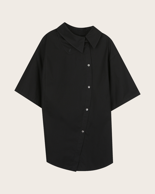 Asymmetric Button-Up Shirt