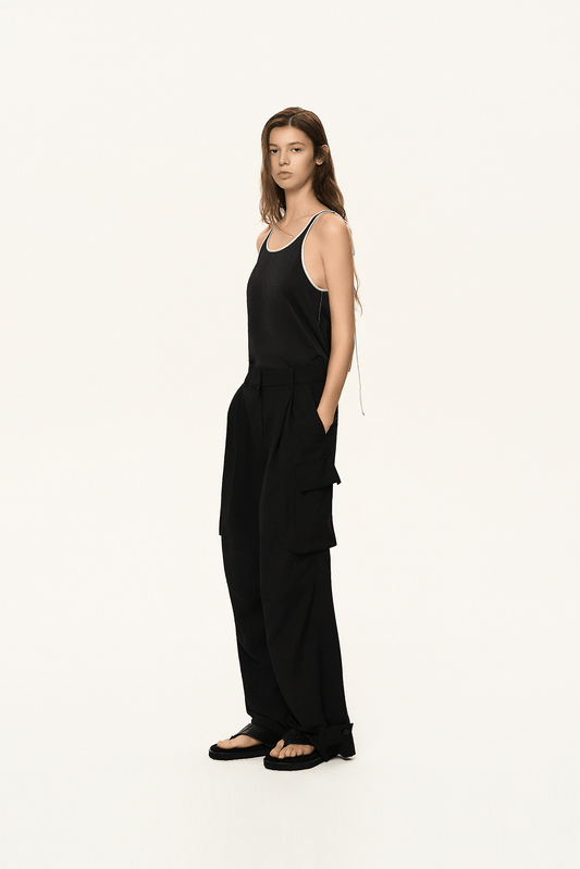 Patched Pocket Cargo Trousers