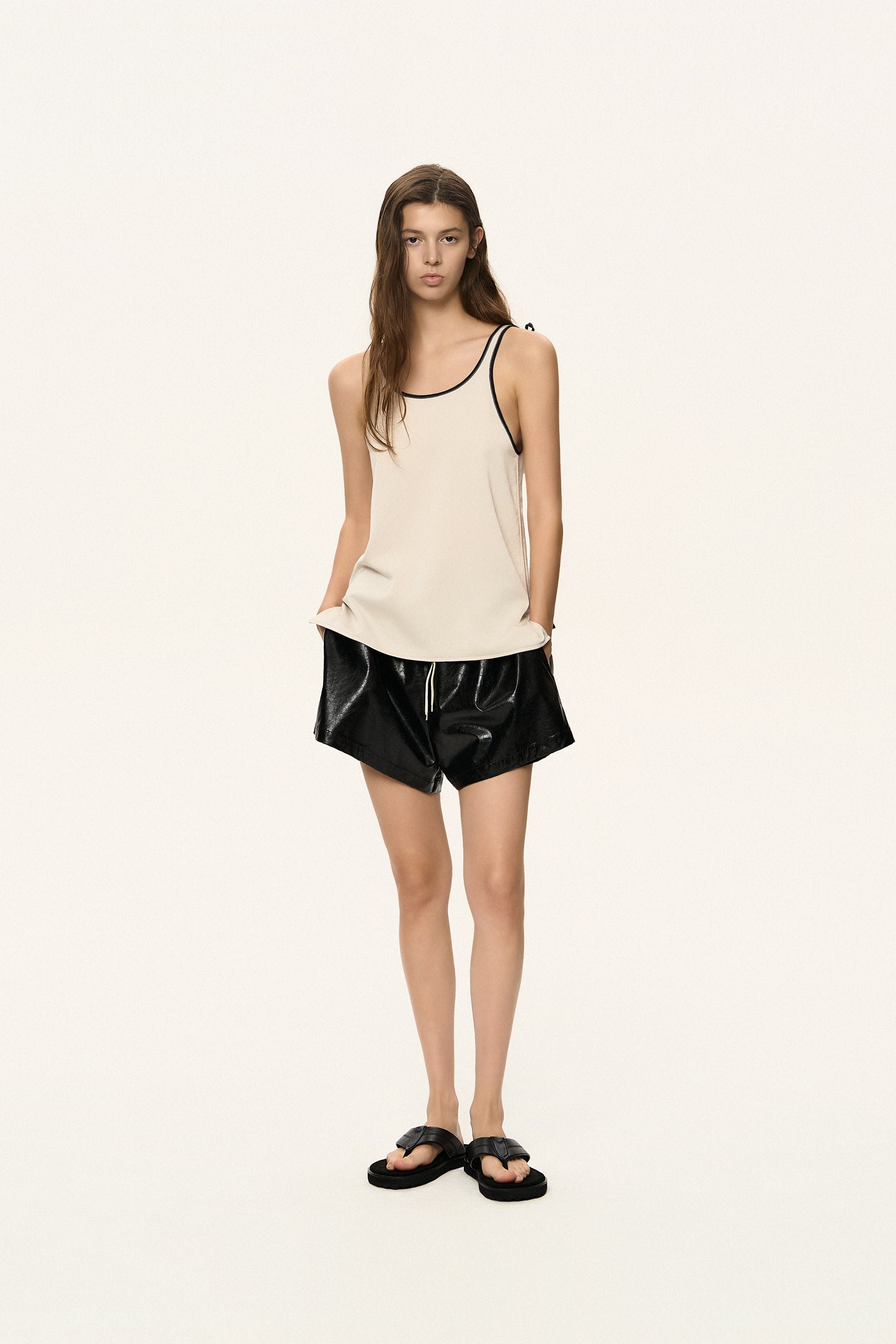 Two-Tone Ribbon Top