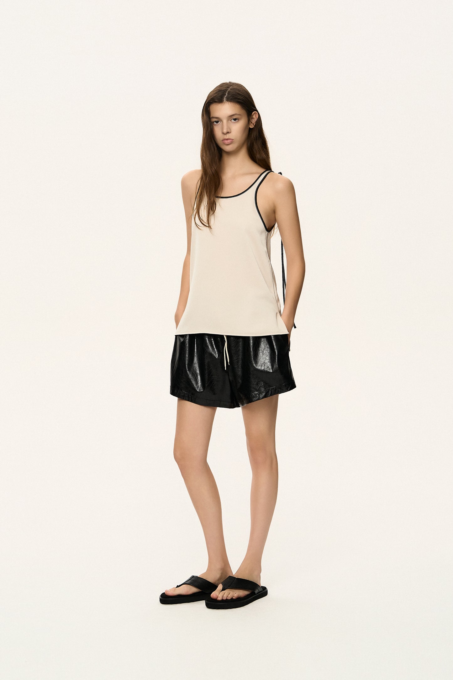 Two-Tone Ribbon Top
