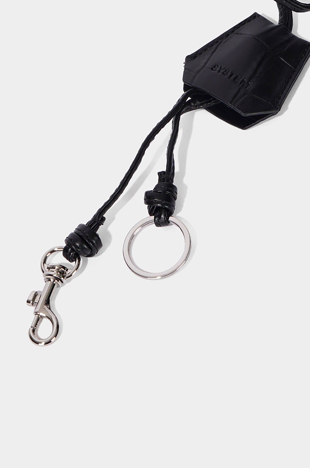 CROC-EMBOSSED LEATHER SHOULDER BAG