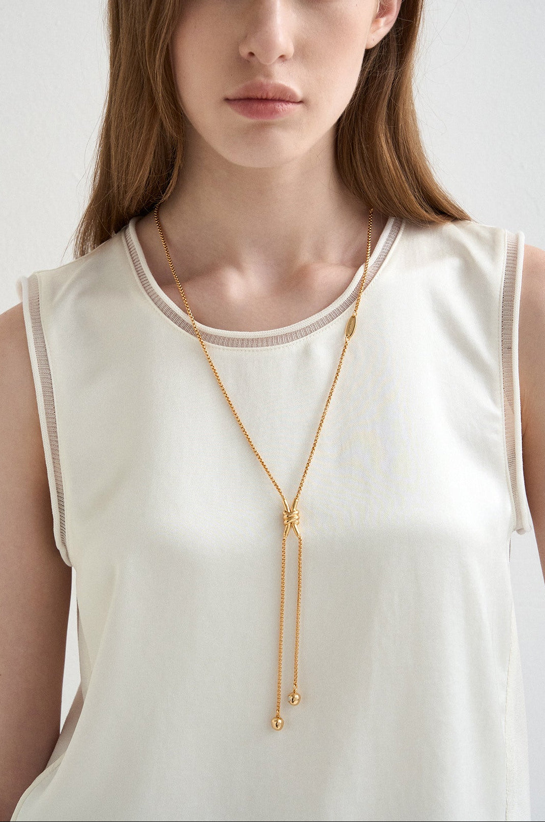 KNOT DROP CHAIN NECKLACE