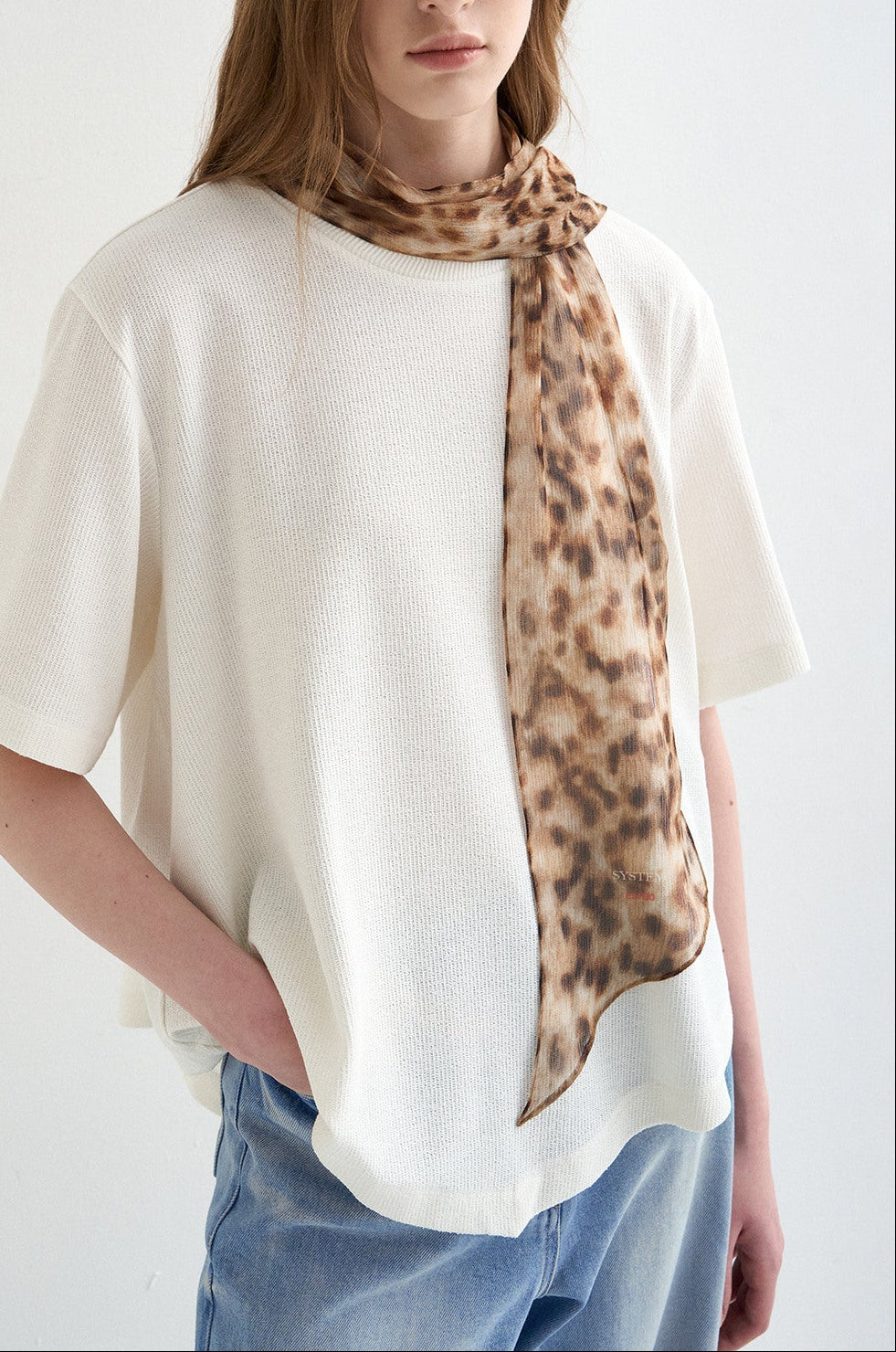 SILK LEOPARD SCARF