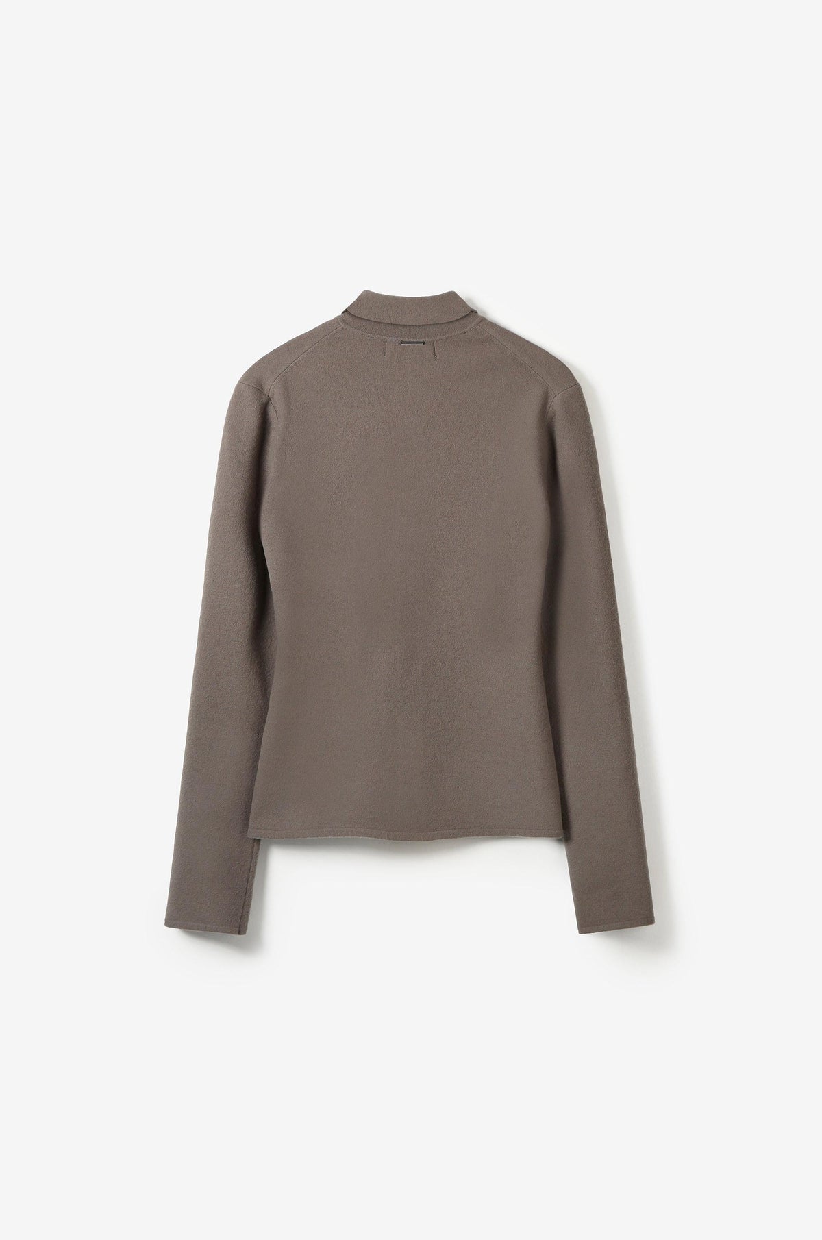 DETACHABLE SCARF SLIM-FIT KNIT CARDIGAN