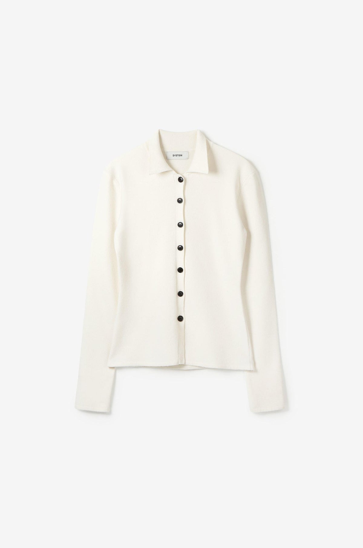 DETACHABLE SCARF SLIM-FIT KNIT CARDIGAN
