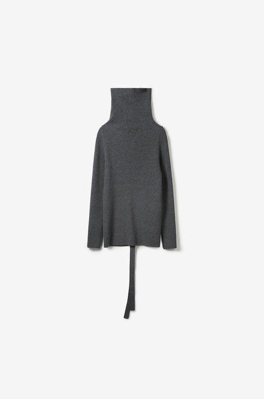 STRUCTURED TWO-WAY KNIT TOP