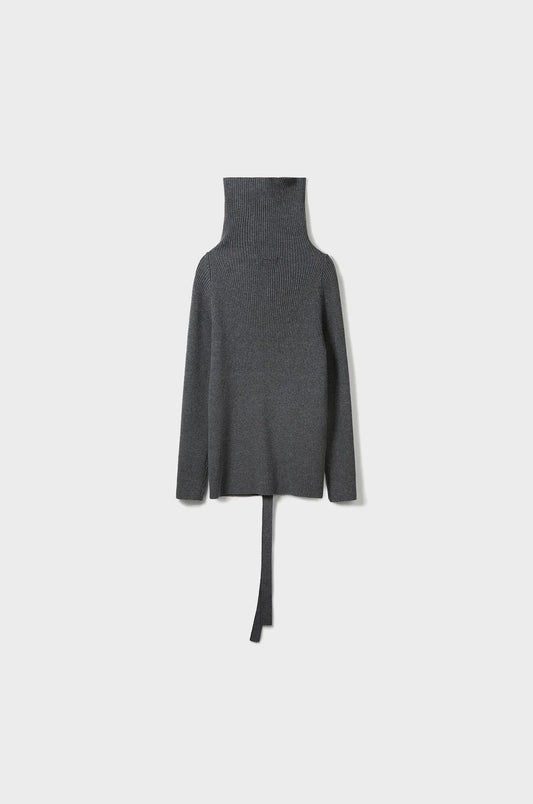 STRUCTURED TWO-WAY KNIT TOP
