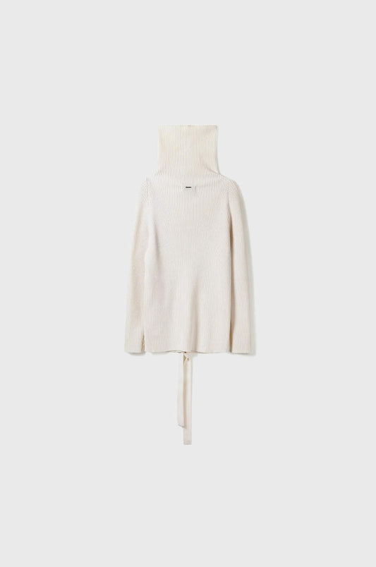 STRUCTURED TWO-WAY KNIT TOP