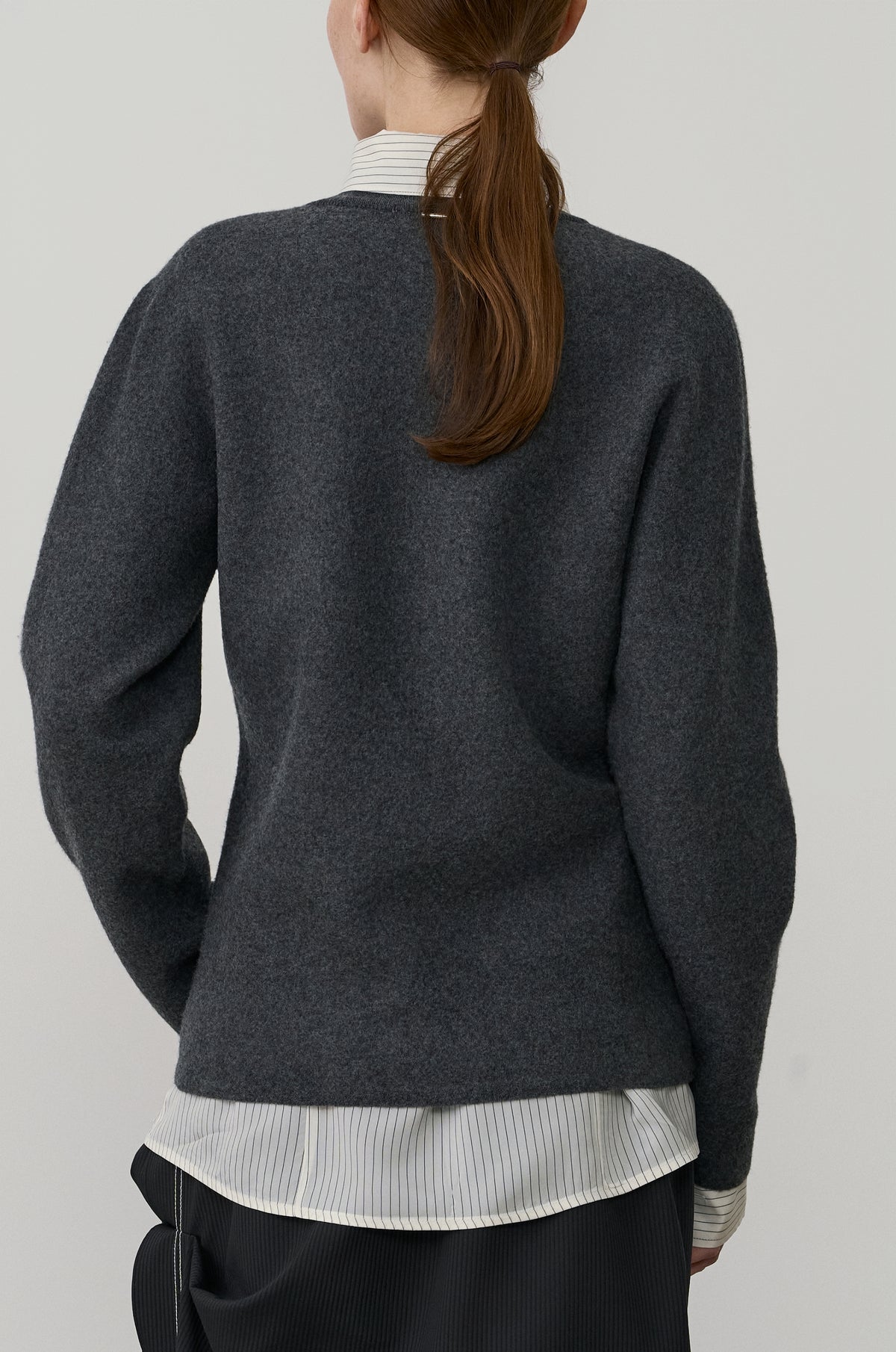 WOOL HOURGLASS SEAMLESS KNIT PULLOVER