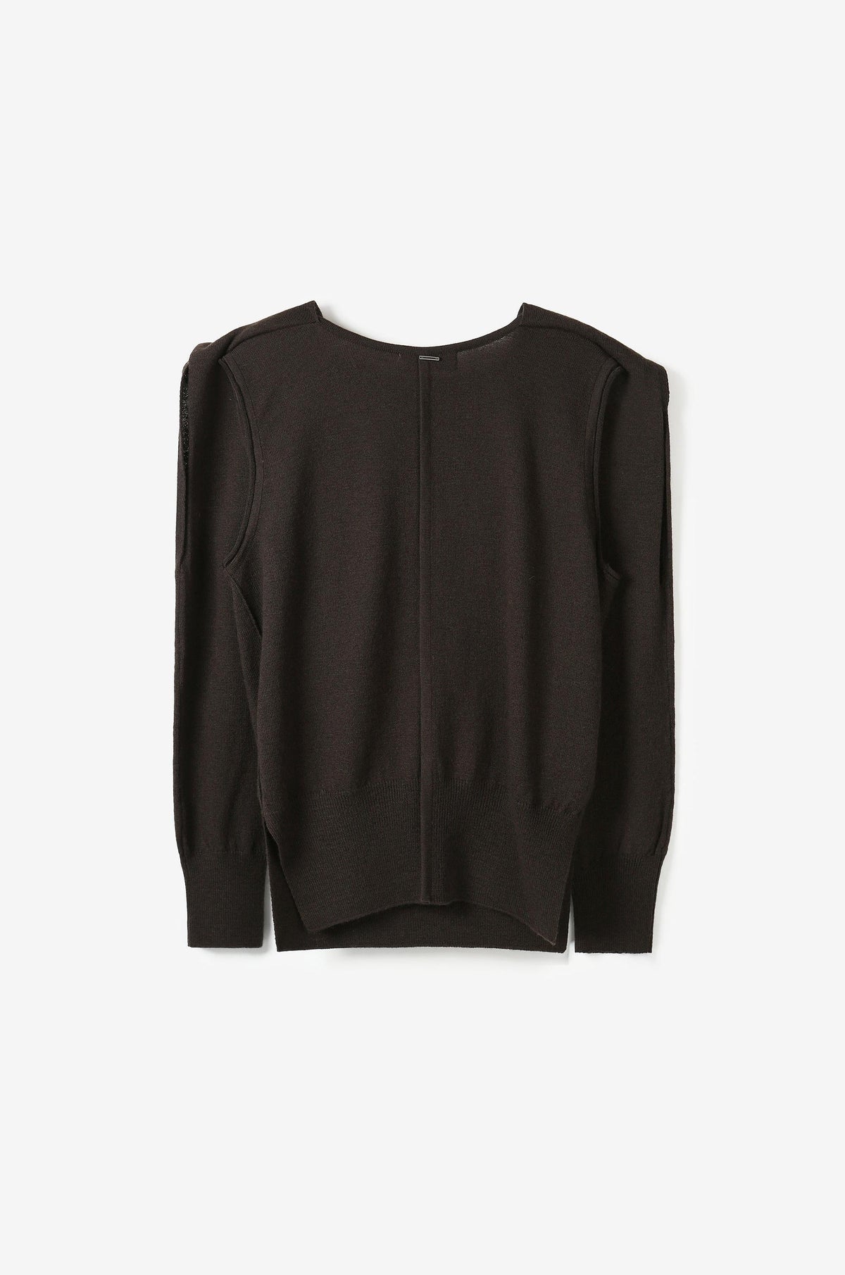CONVERTIBLE-SLEEVE WOOL KNIT TOP