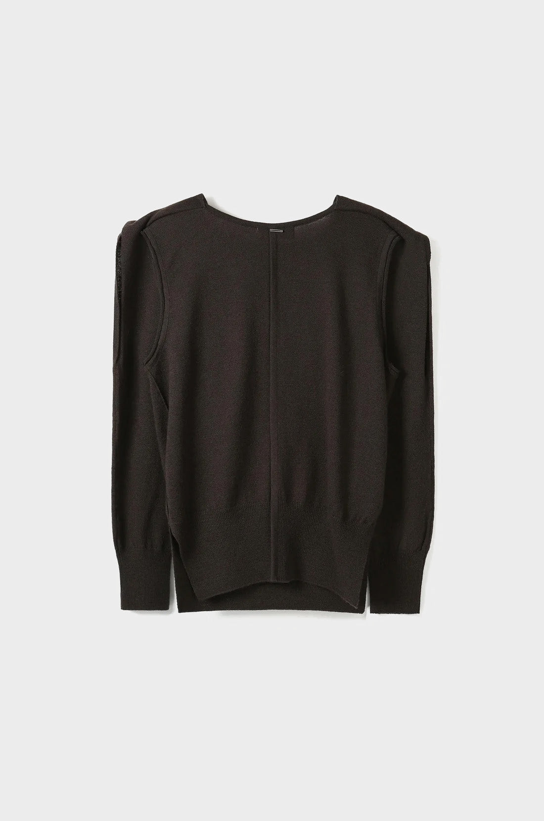 CONVERTIBLE-SLEEVE WOOL KNIT TOP