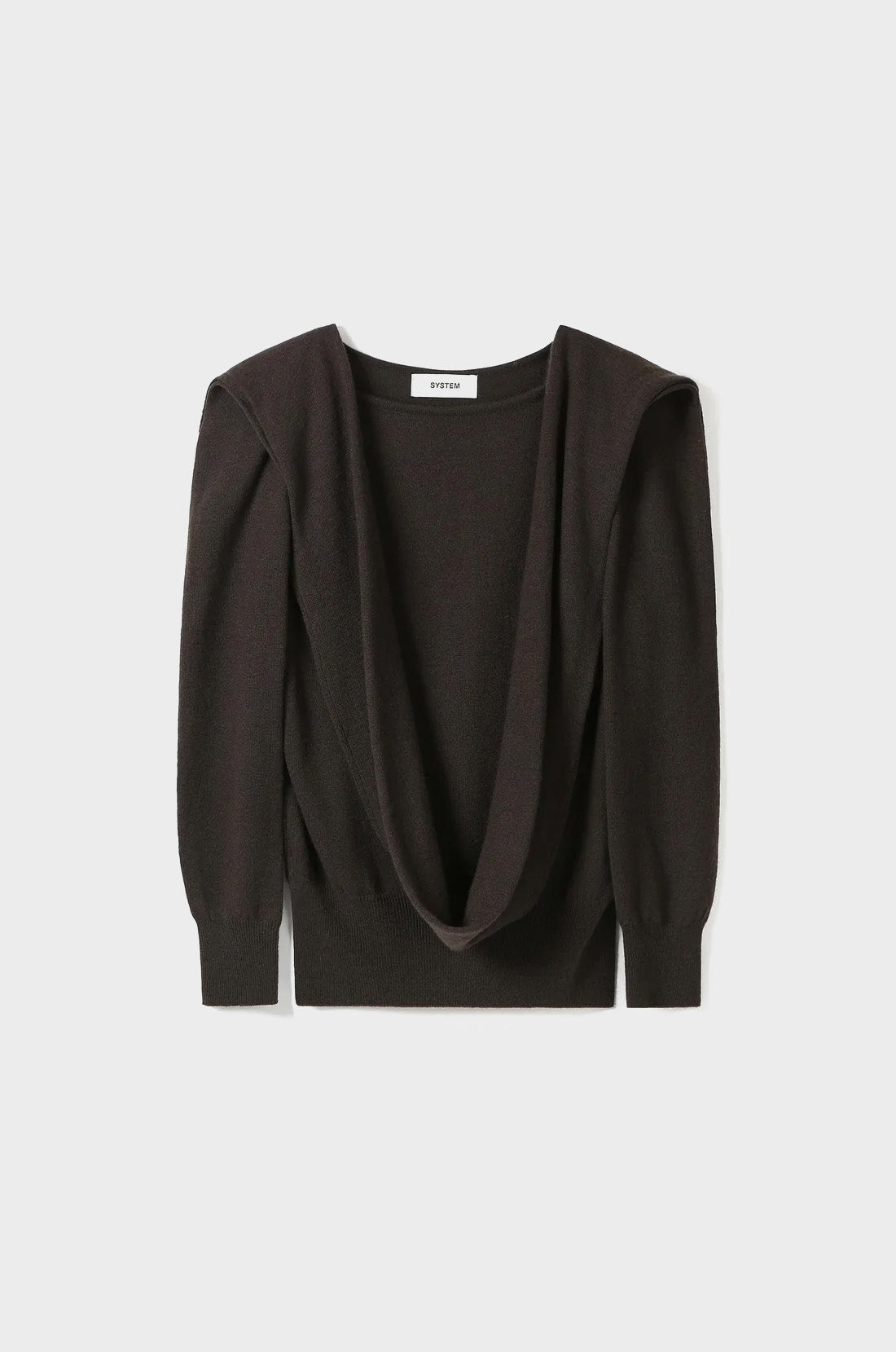 CONVERTIBLE-SLEEVE WOOL KNIT TOP