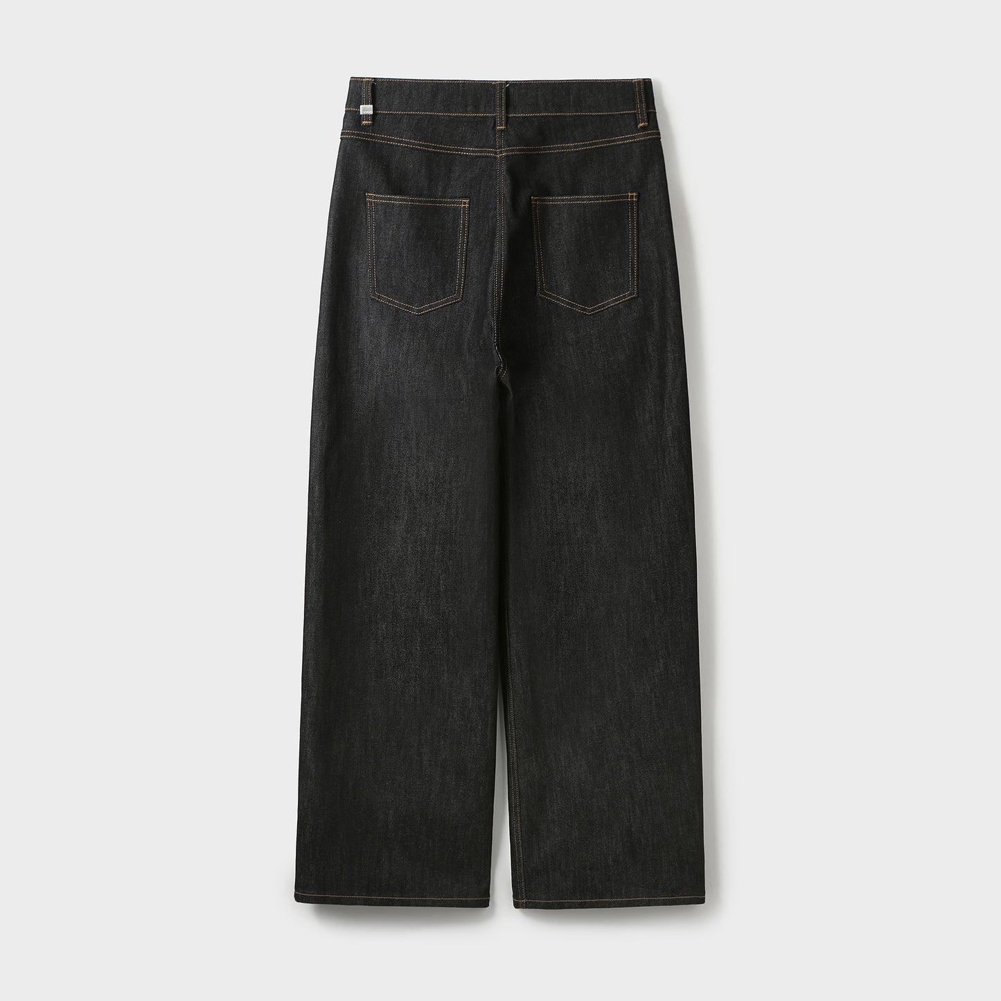 TWISTED-SEAM BELT DETAIL DENIM PANTS
