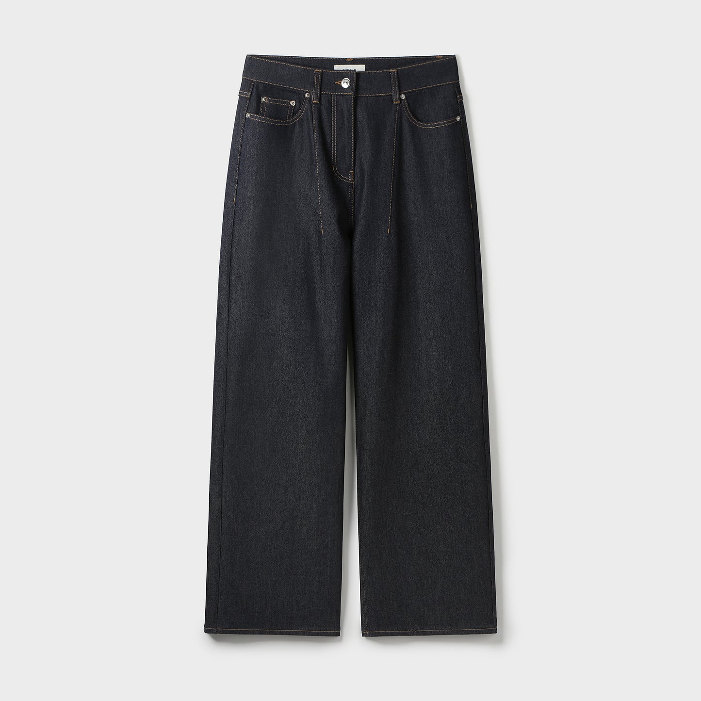 STRUCTURED O-LINE RAW DENIM PANTS