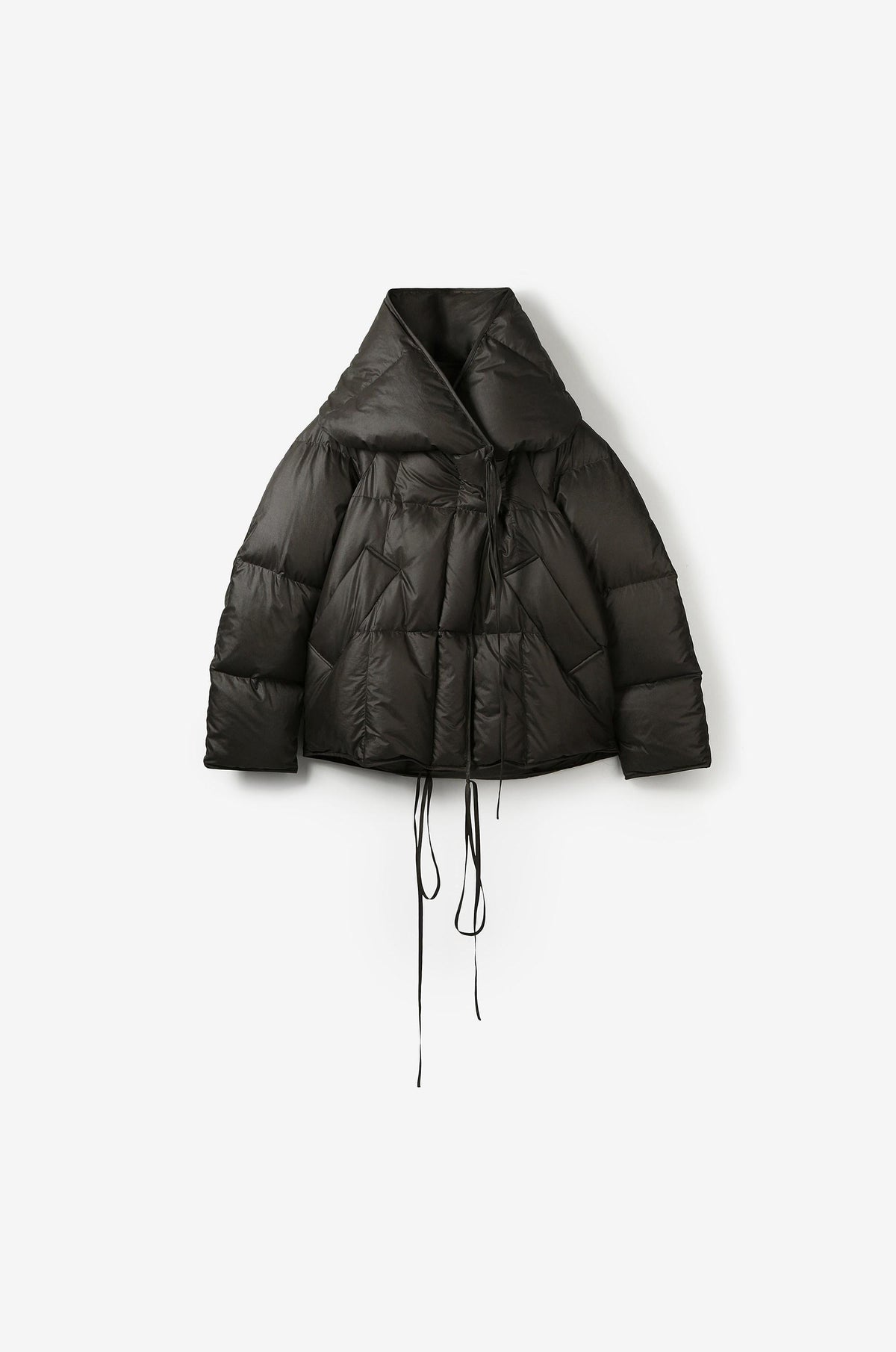 SHAWL COLLAR COCOON PUFFER