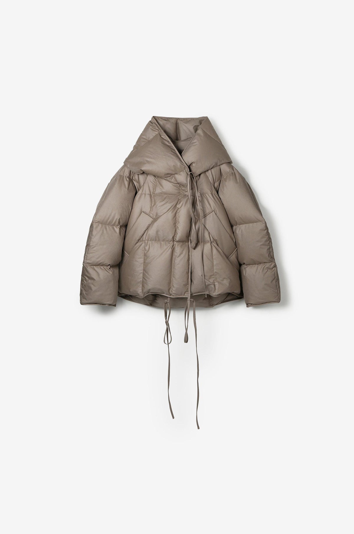 SHAWL COLLAR COCOON PUFFER