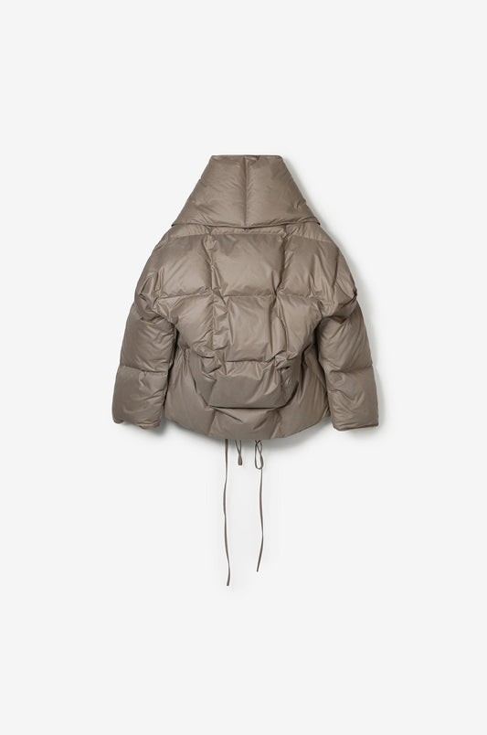 SHAWL COLLAR COCOON PUFFER