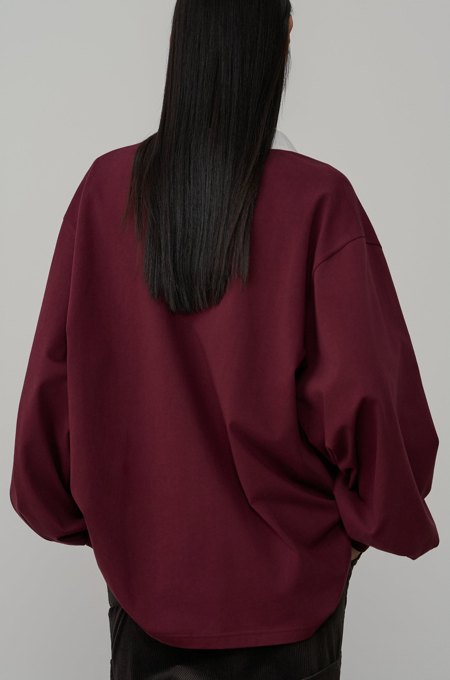 1990 FLAG SHIRT-COLLAR LONG SLEEVE TOP