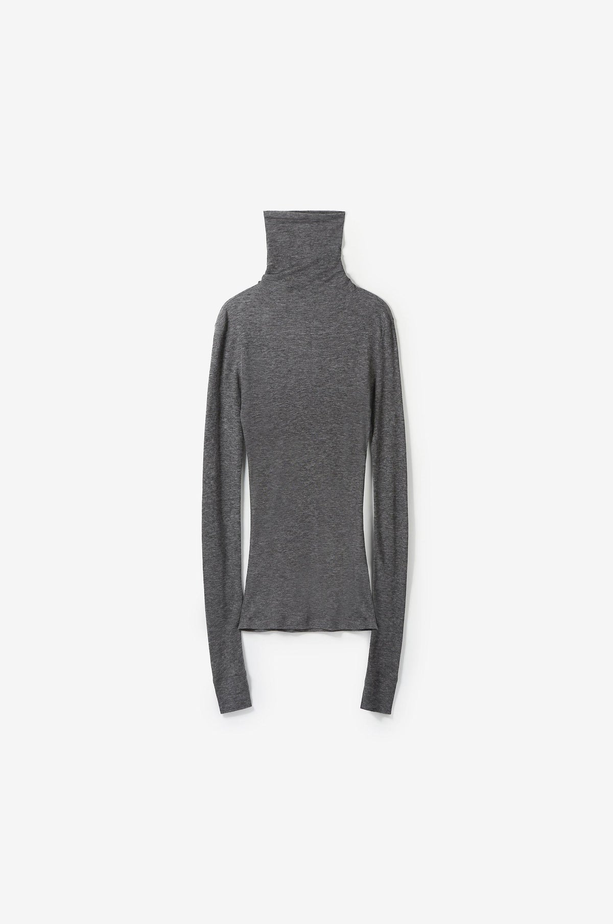 WOOL JERSEY HIGH-NECK TOP