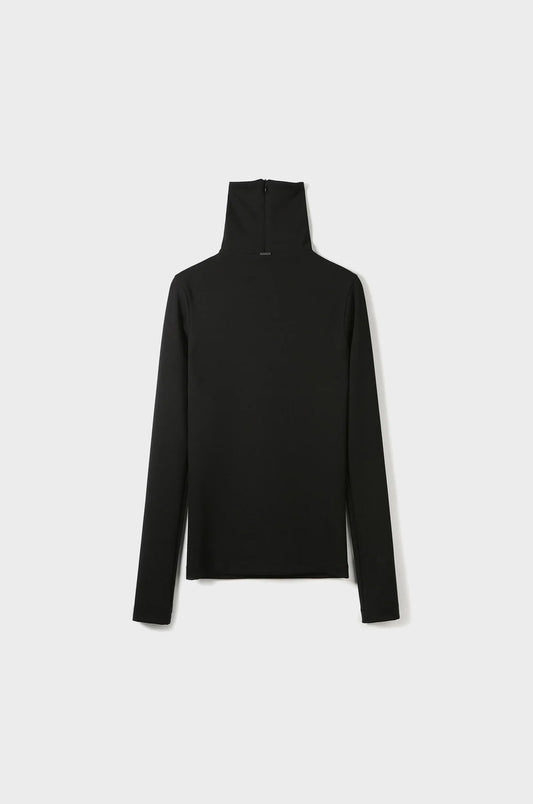 CLASSIC SLIM-FIT HIGH-NECK JERSEY TOP