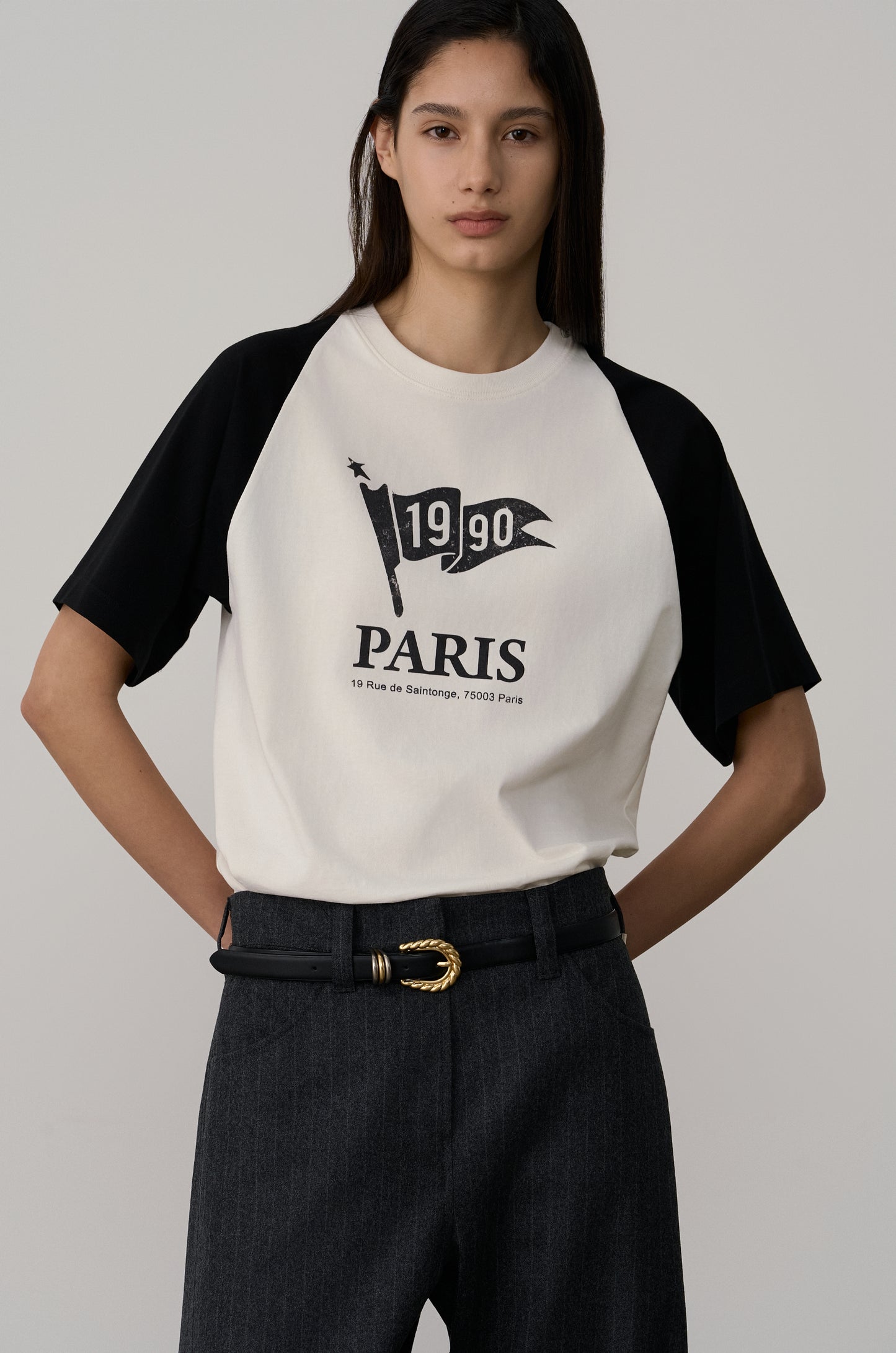 SIGNATURE 1990 FLAG PRINTED T-SHIRT