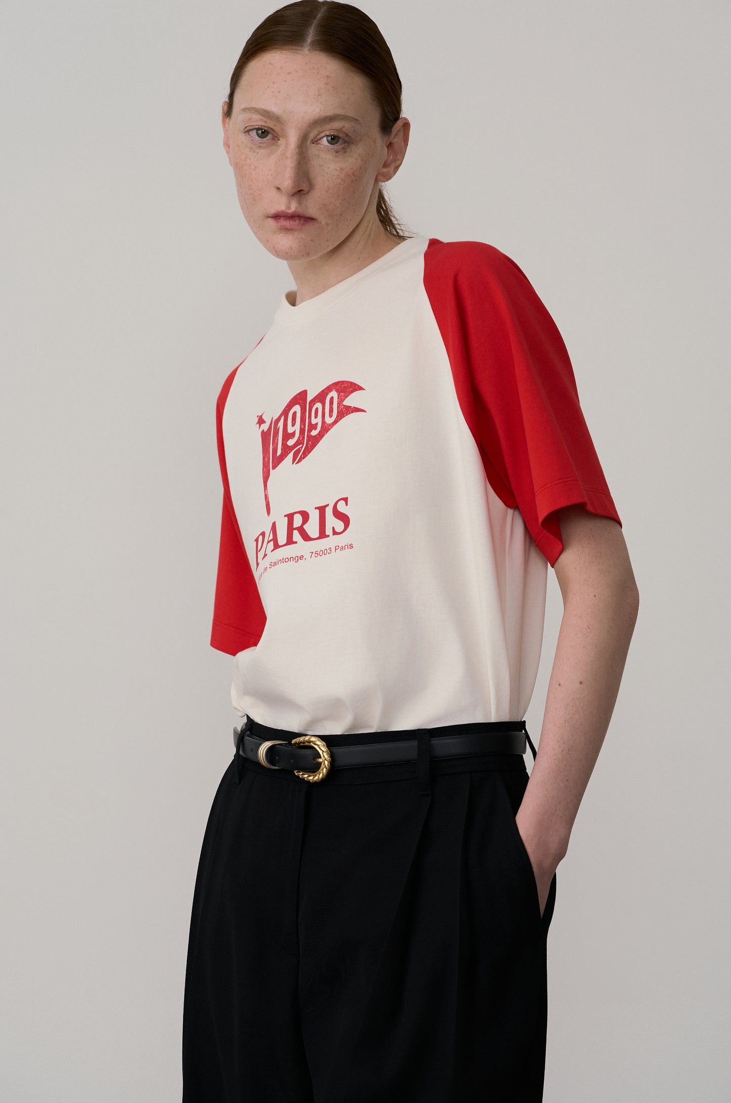 SIGNATURE 1990 FLAG PRINTED T-SHIRT