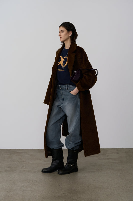 ALPACA WOOL ROBE COAT