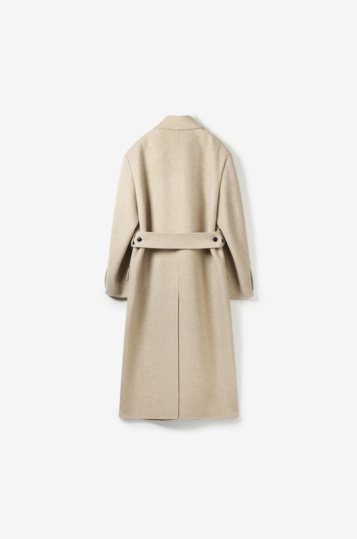 SINGLE-BREASTED CASHMERE WOOL COAT