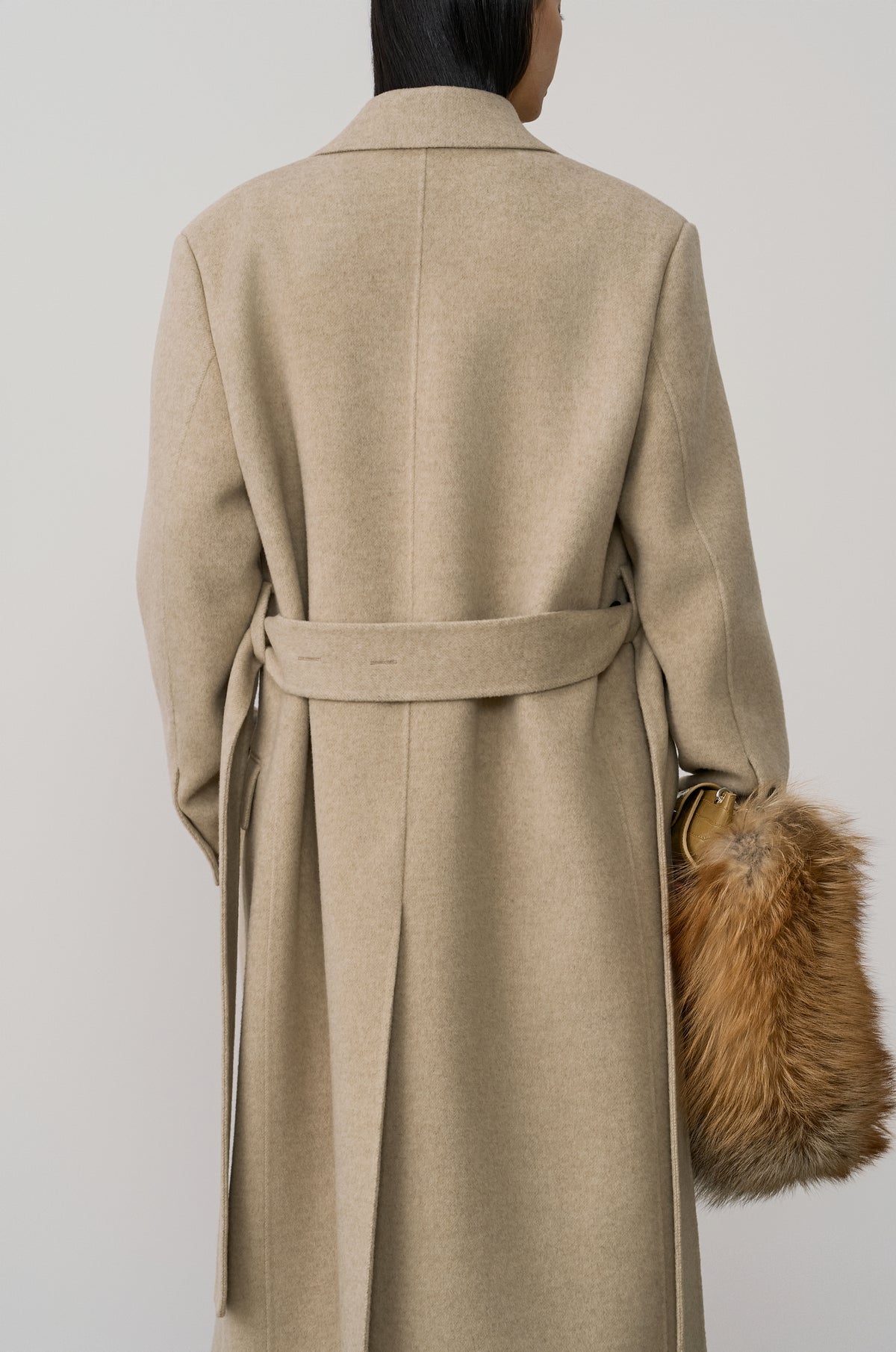 SINGLE-BREASTED CASHMERE WOOL COAT