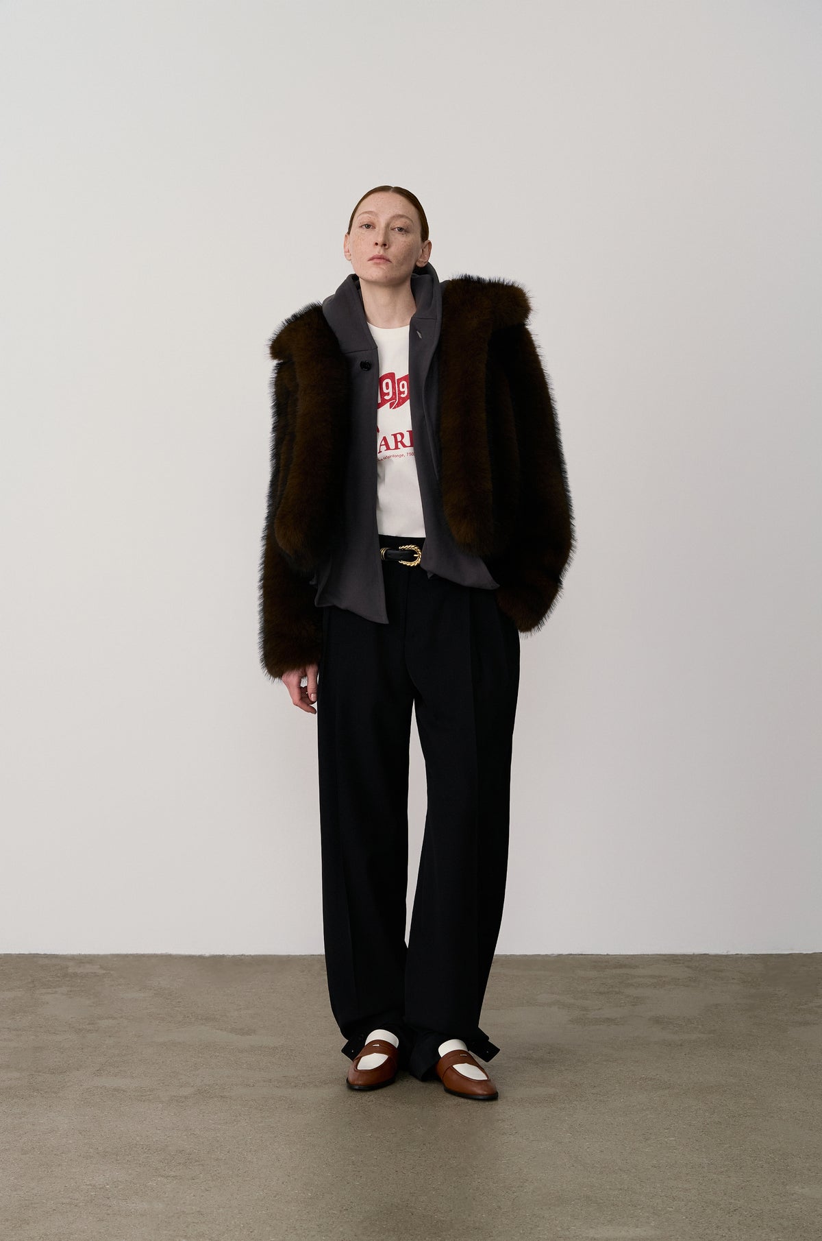 HOODED JACKET WITH DRAPED JERSEY PANELS