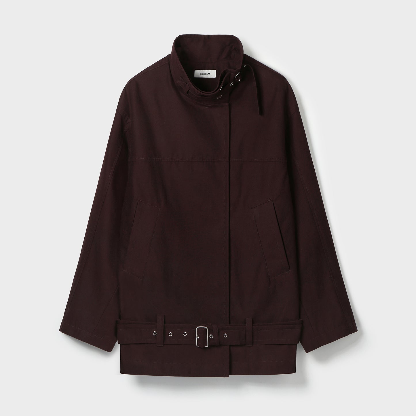 COCOON-SHAPED BELTED JACKET