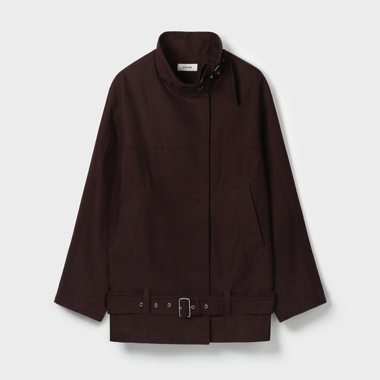 COCOON-SHAPED BELTED JACKET