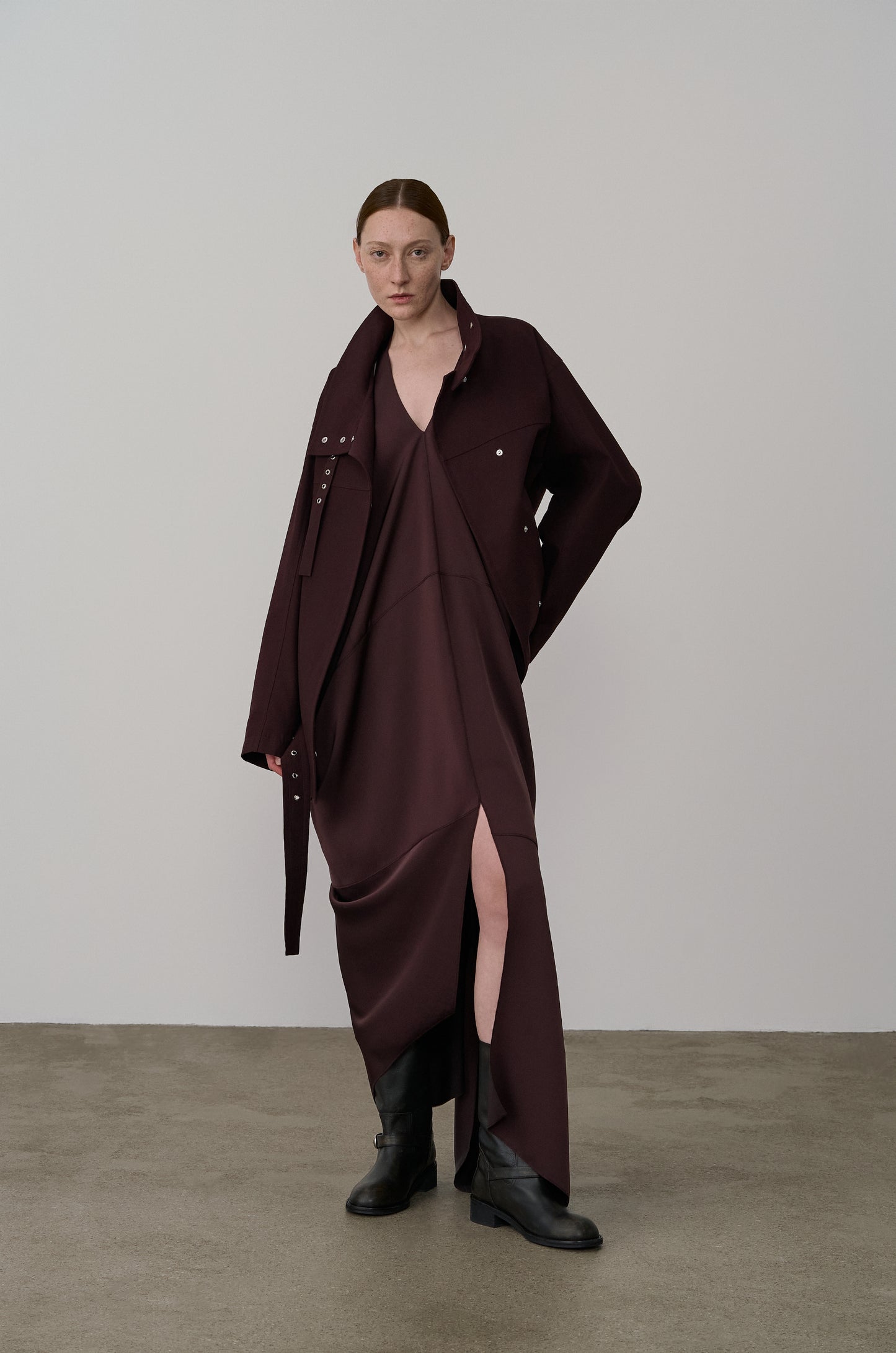 COCOON-SHAPED BELTED JACKET