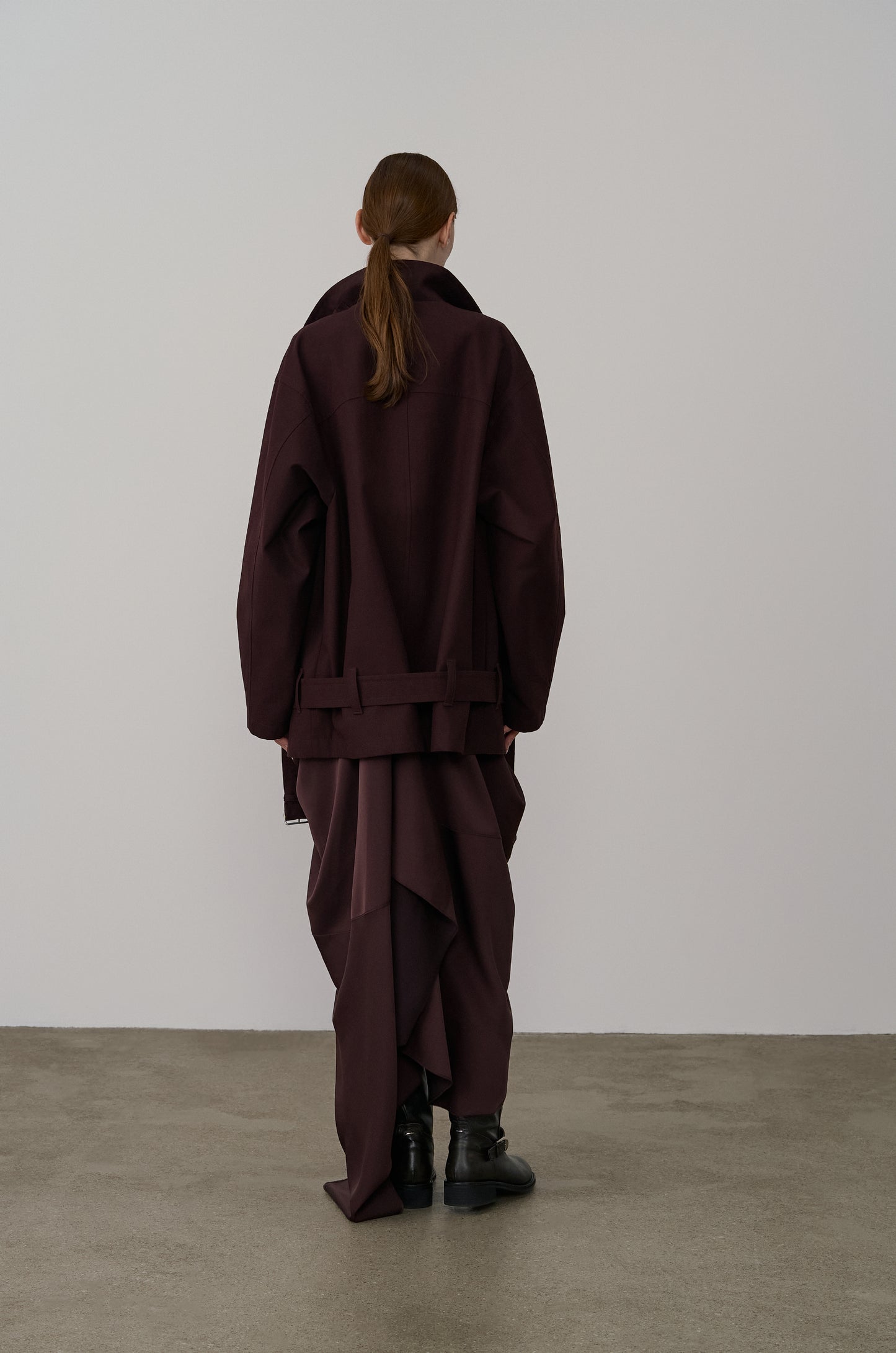 COCOON-SHAPED BELTED JACKET