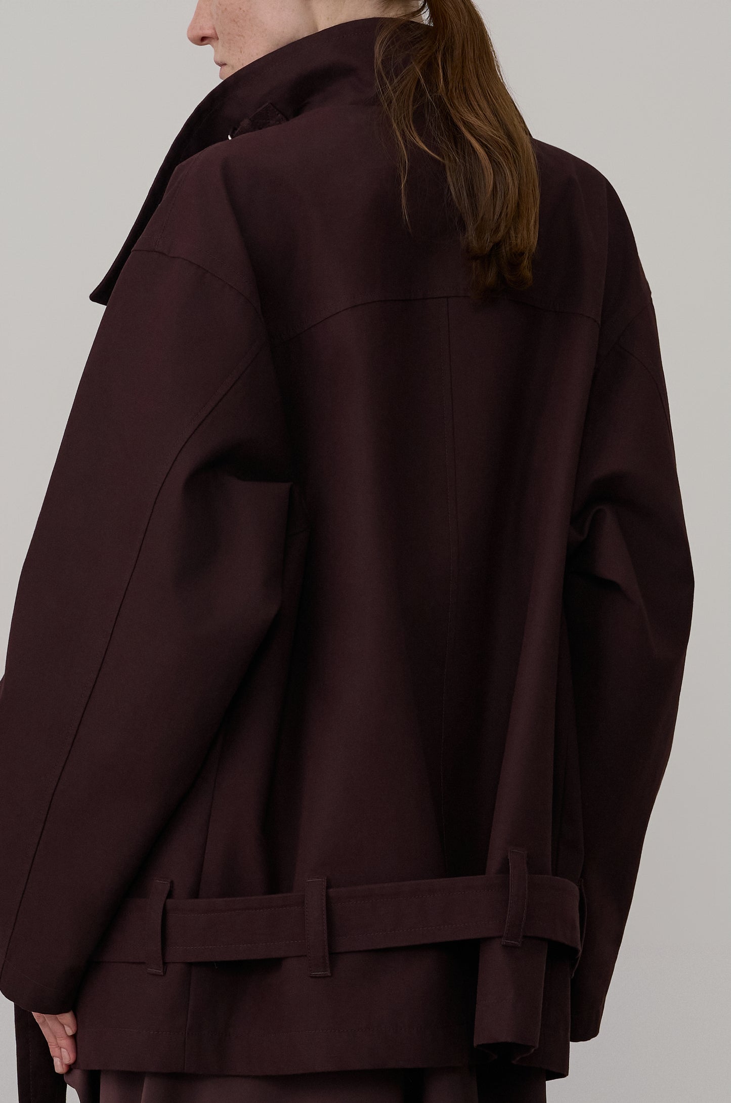 COCOON-SHAPED BELTED JACKET