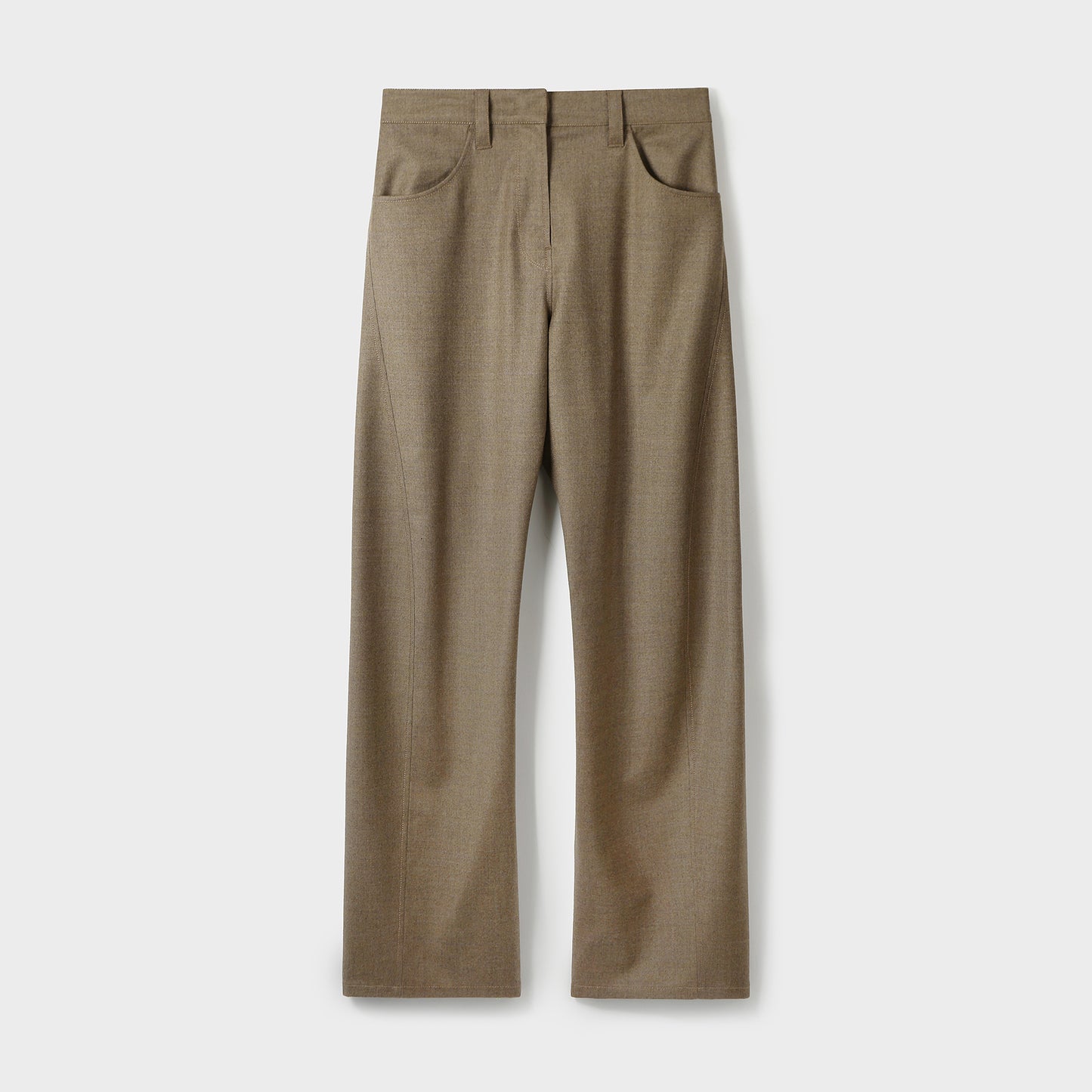 TWISTED SEAM WOOL-BLEND TROUSERS