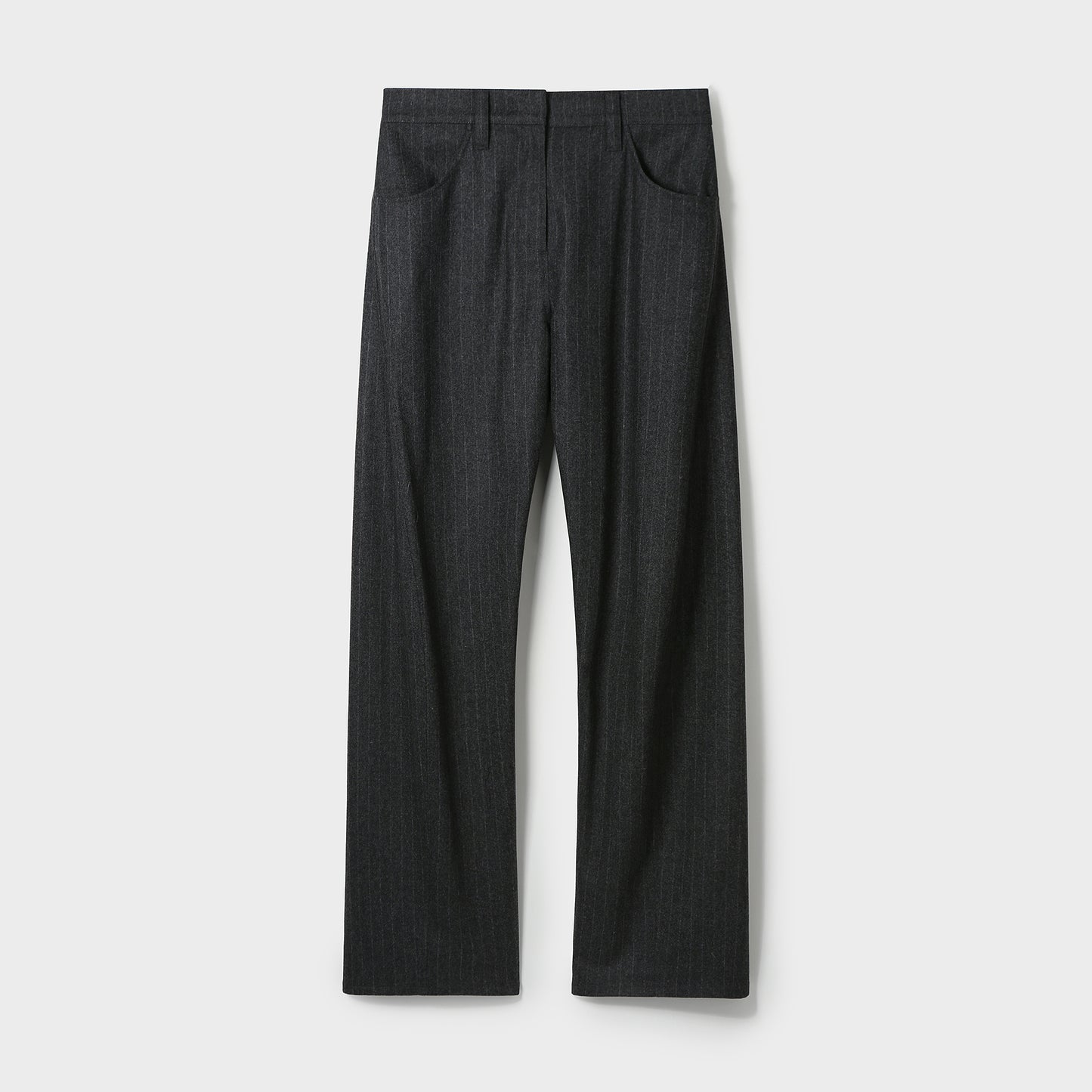 TWISTED SEAM STRIPE WOOL-BLEND TROUSERS