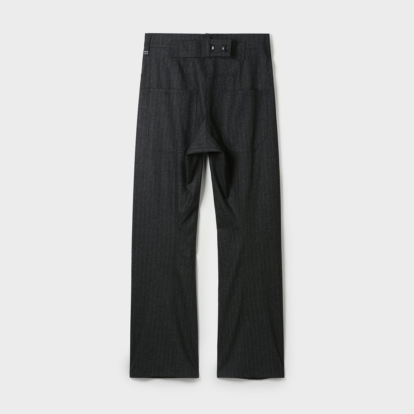 TWISTED SEAM STRIPE WOOL-BLEND TROUSERS