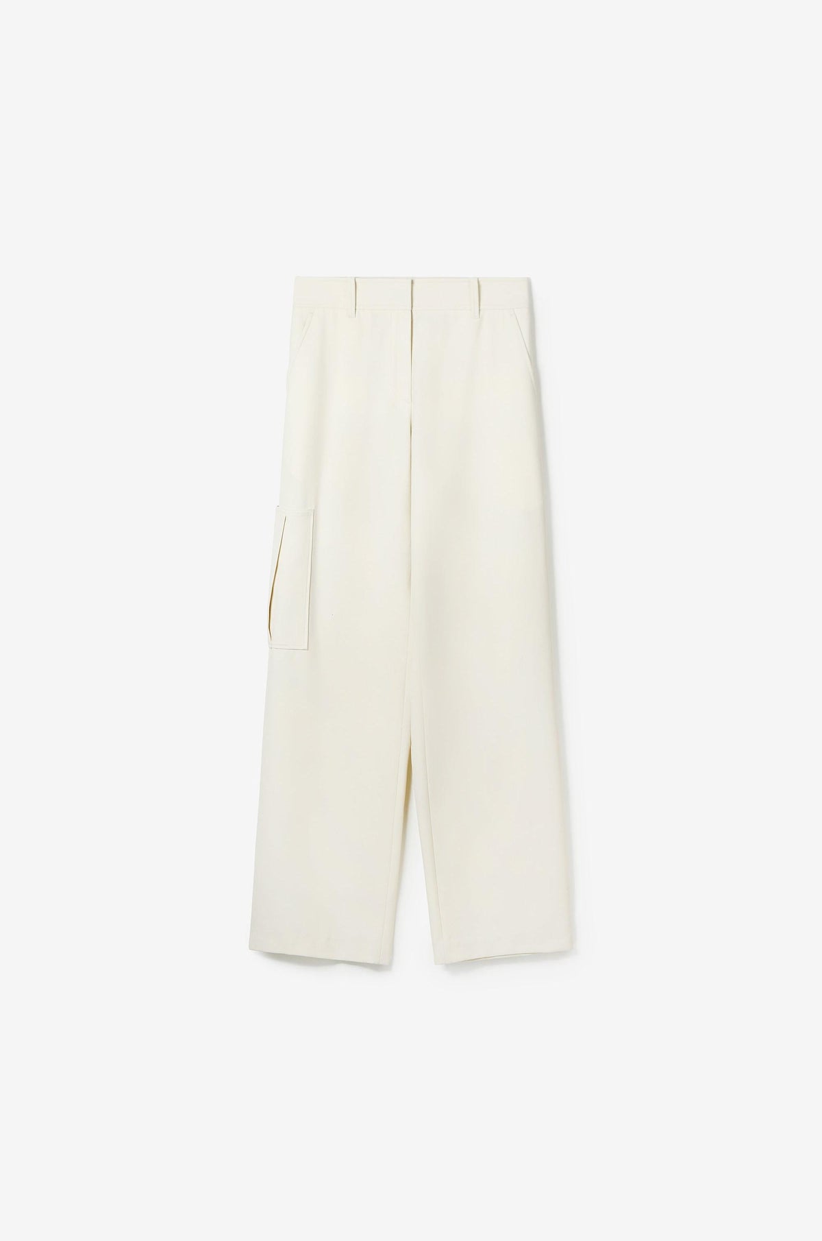 WOOL-BLEND BAGGY TROUSERS