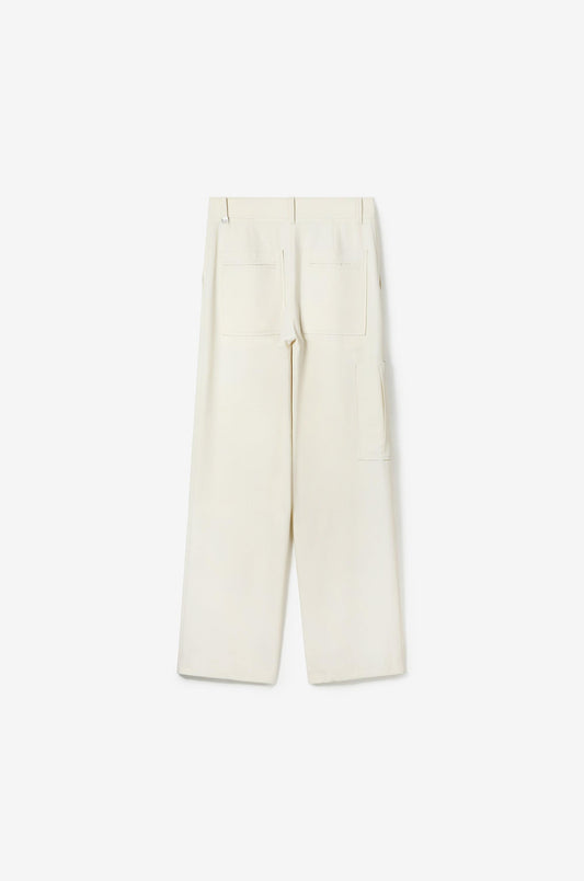 WOOL-BLEND BAGGY TROUSERS