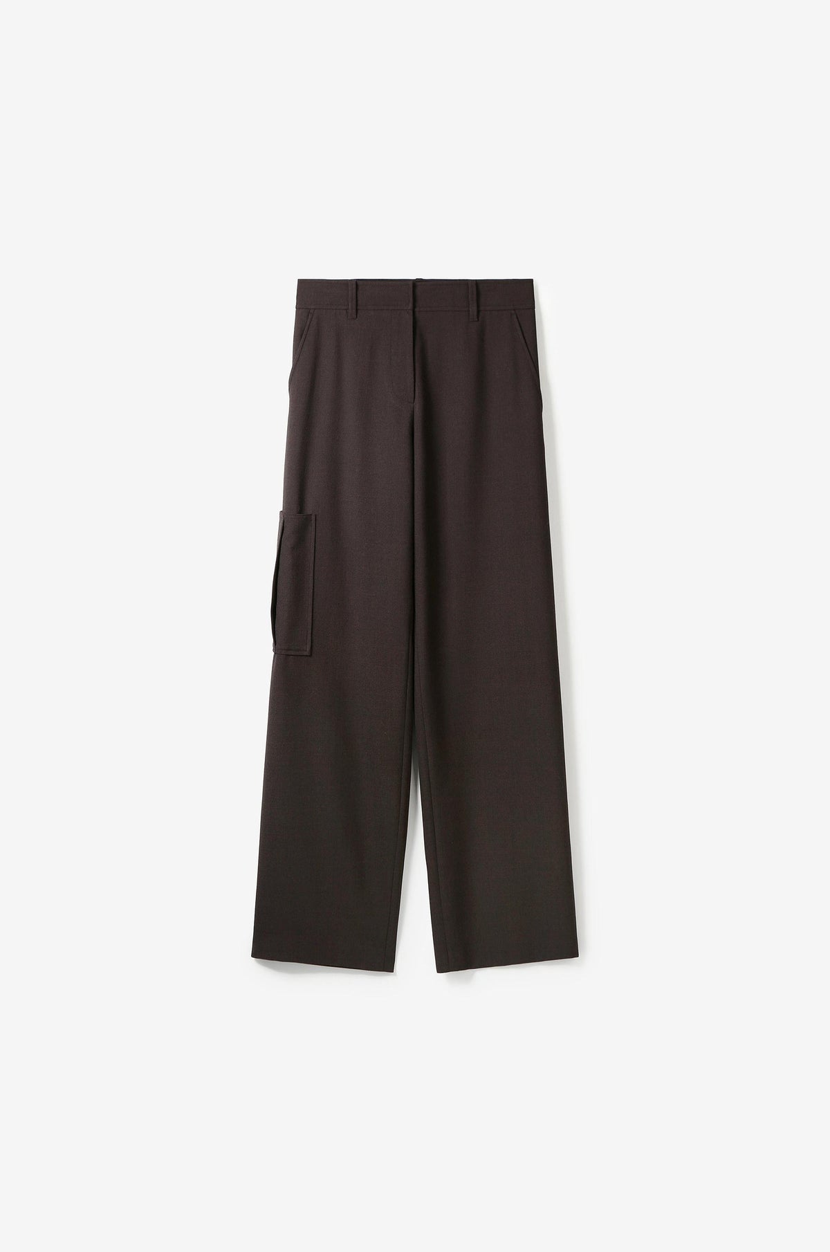 WOOL-BLEND BAGGY TROUSERS