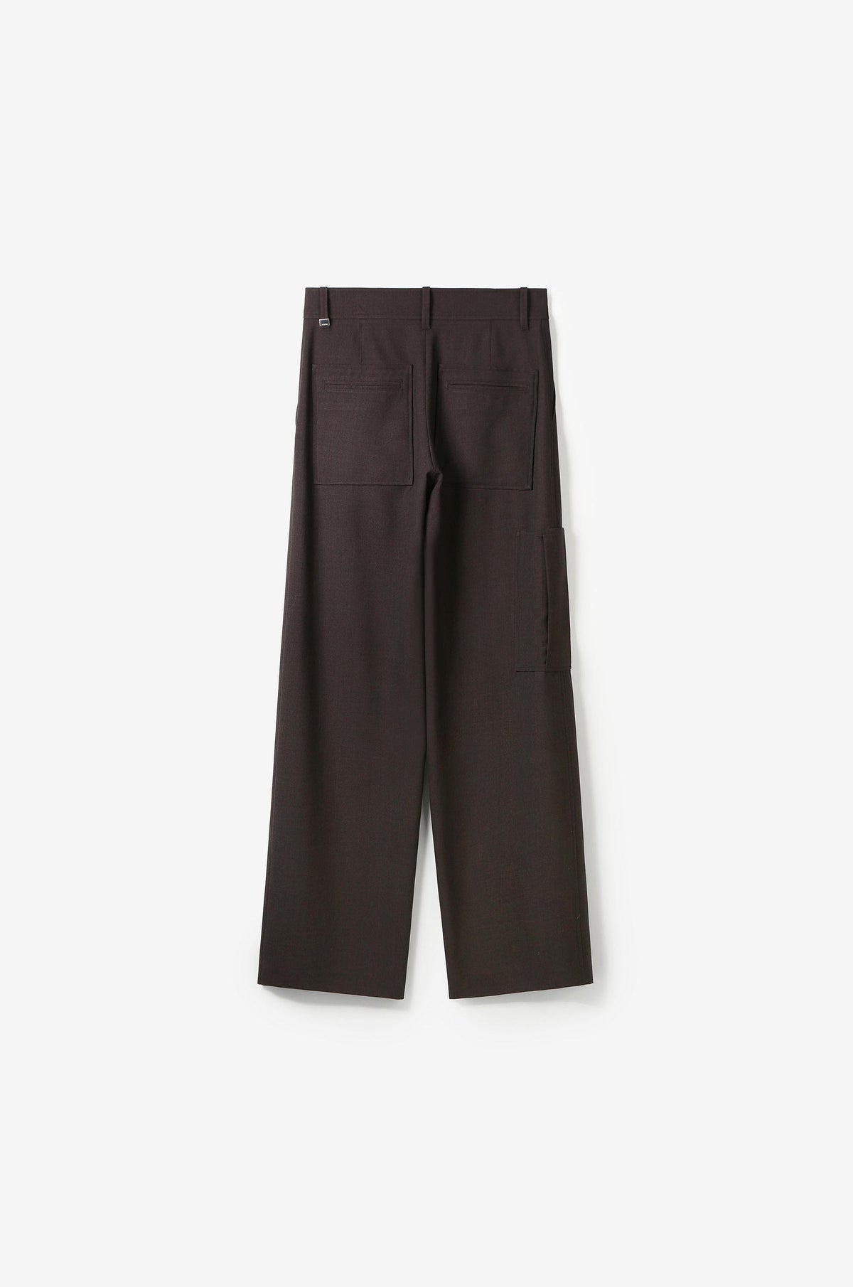 WOOL-BLEND BAGGY TROUSERS