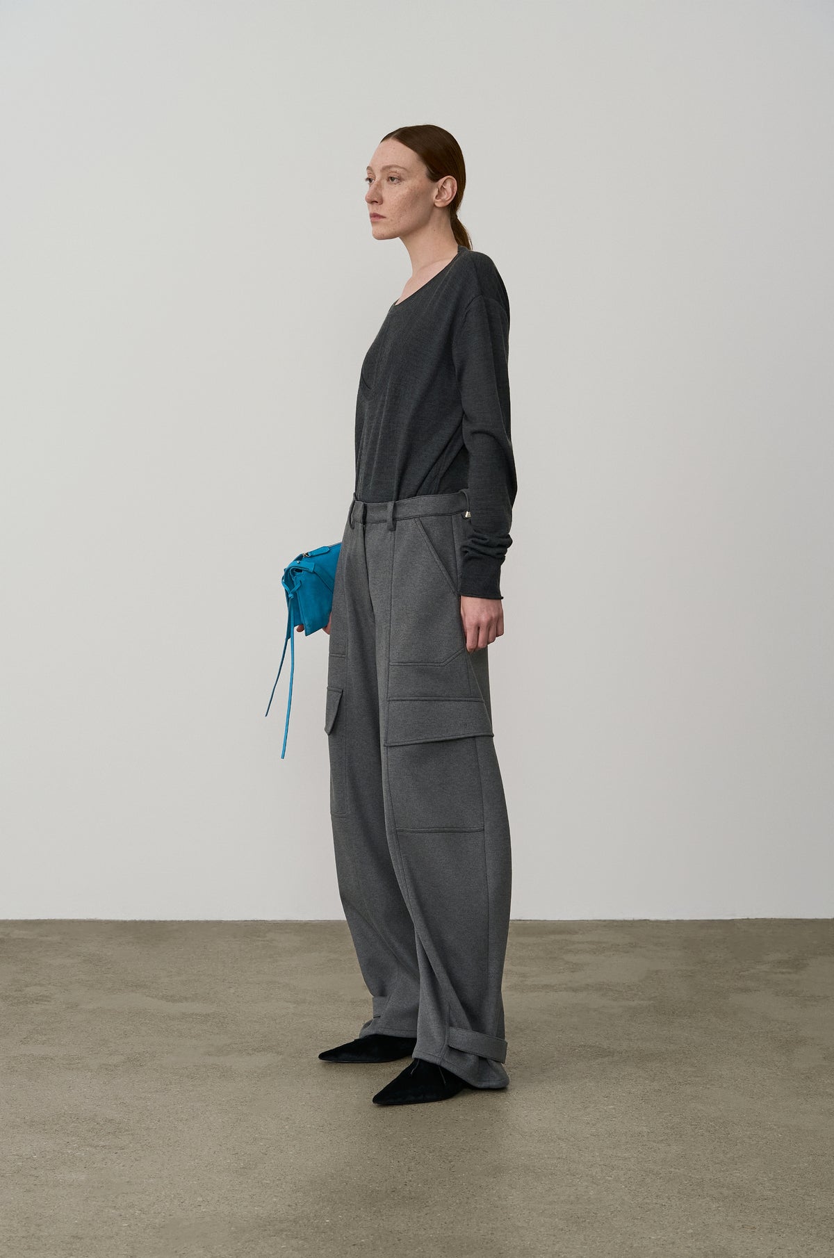 CURVED JERSEY CARGO LOUNGE PANTS