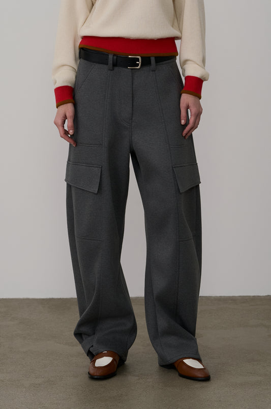 CURVED JERSEY CARGO LOUNGE PANTS