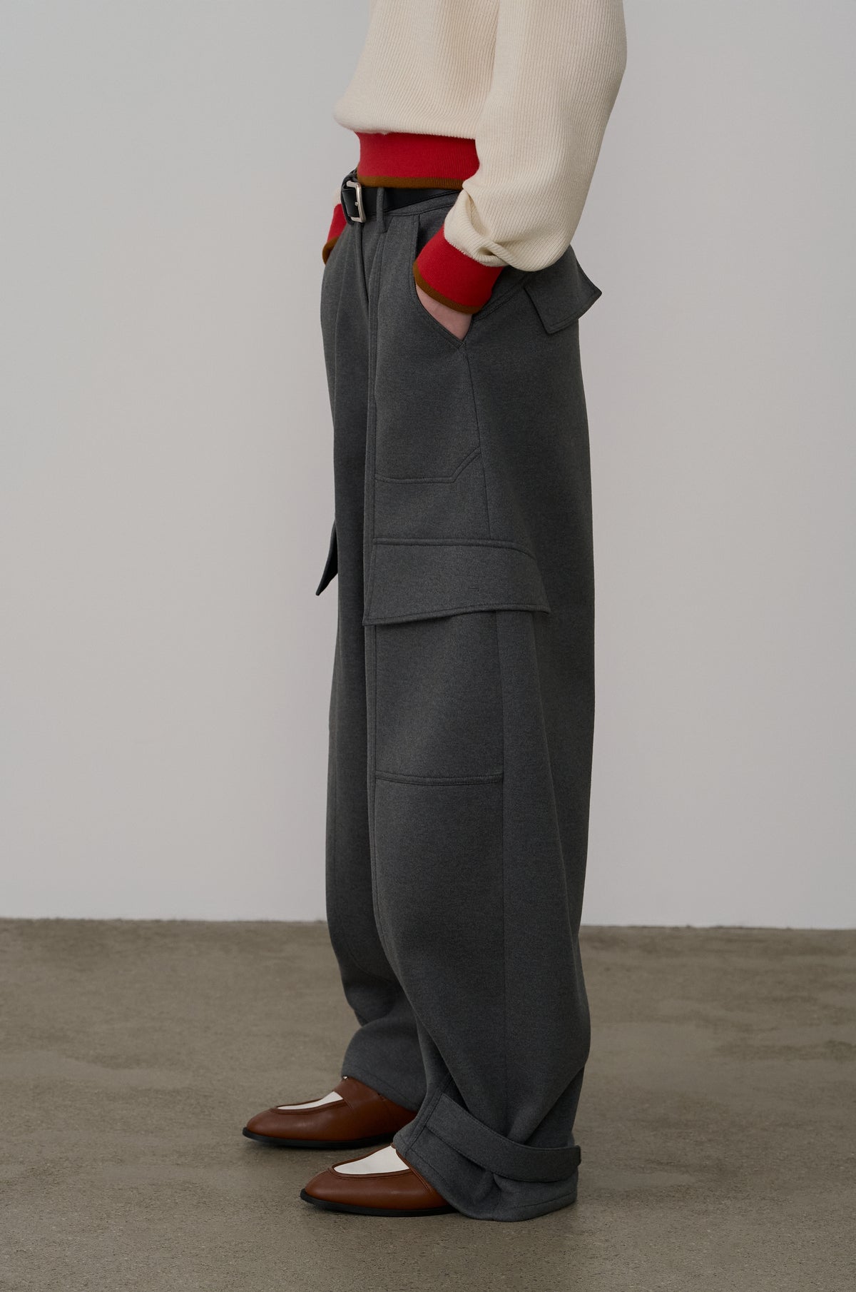 CURVED JERSEY CARGO LOUNGE PANTS