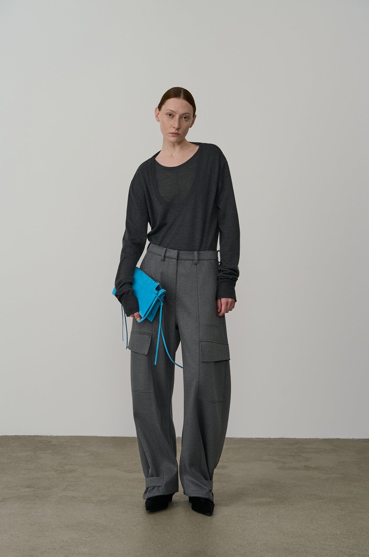 CURVED JERSEY CARGO LOUNGE PANTS